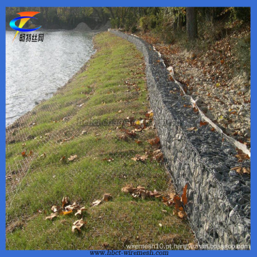 2m * 1m * 1m galvanizado Gabion malha de arame